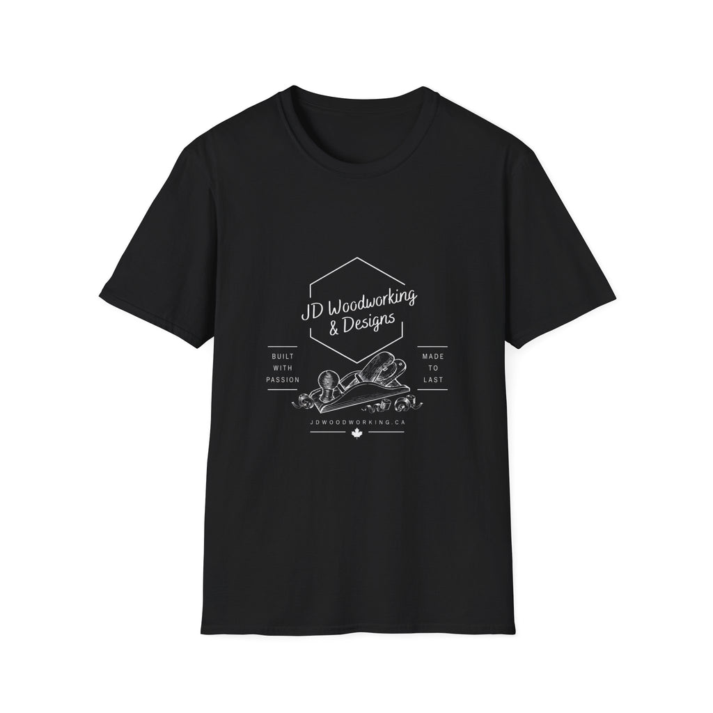 JD Woodworking & Designs T-Shirt — Vintage Carpenter Logo Tee