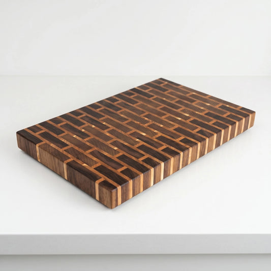 End Grain Brick Pattern Cutting Board- One Of a Kind