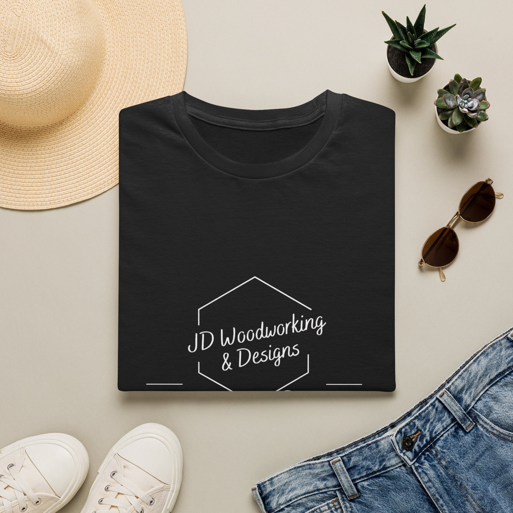 JD Woodworking & Designs T-Shirt — Vintage Carpenter Logo Tee