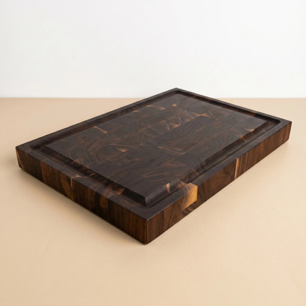 End Grain Black Walnut Cutting Board With Juice Groove