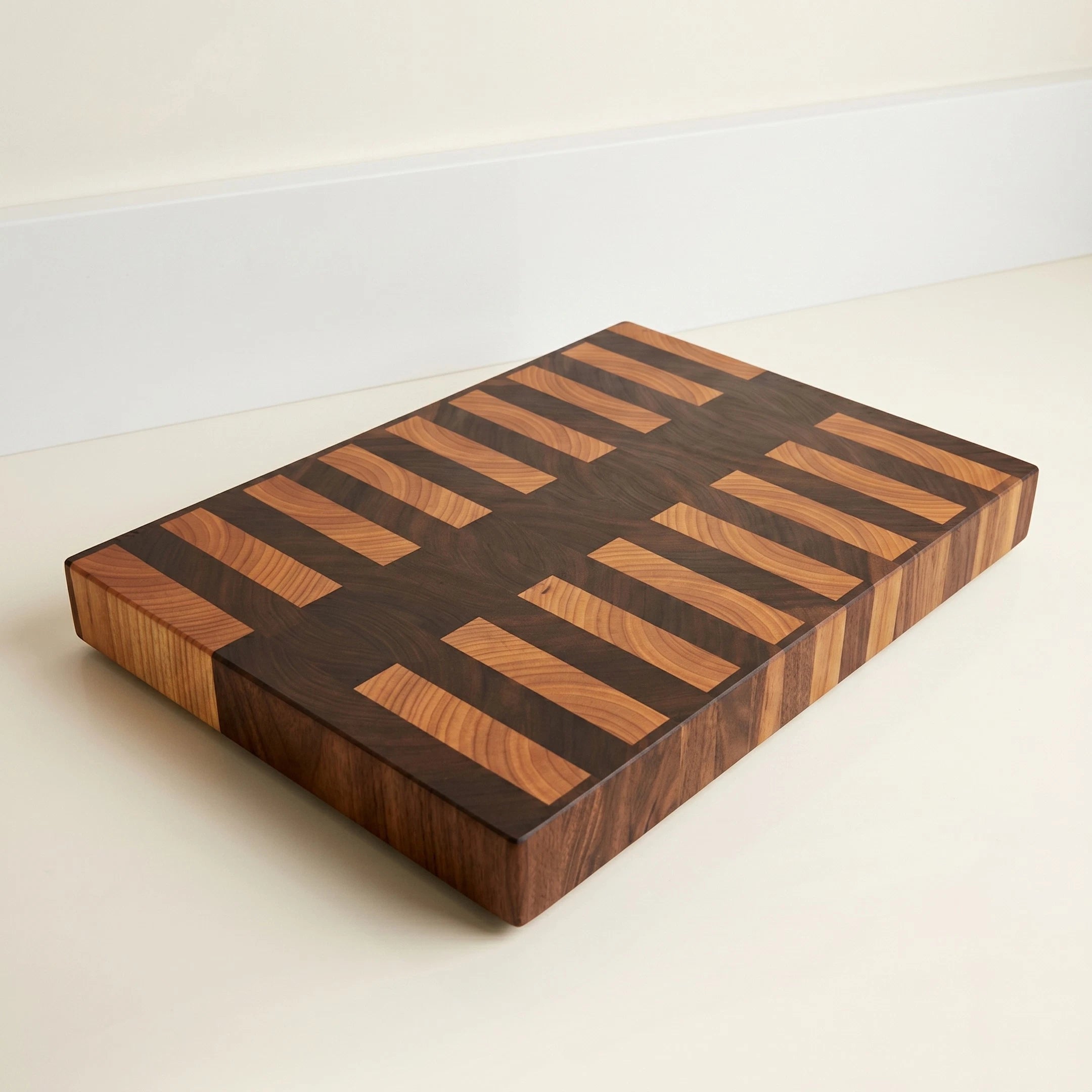 End Grain Black Walnut and Cherry Cutting Board