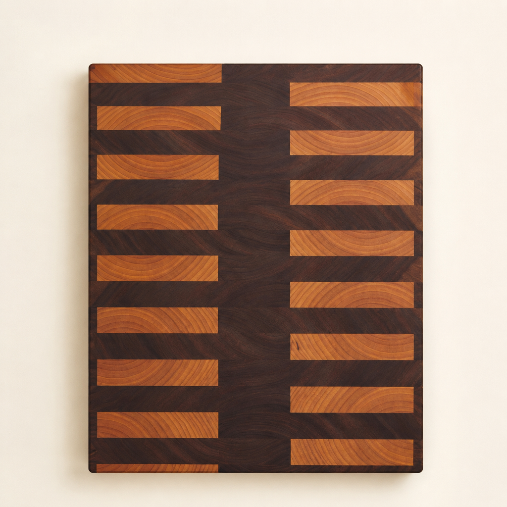 End Grain Black Walnut and Cherry Cutting Board