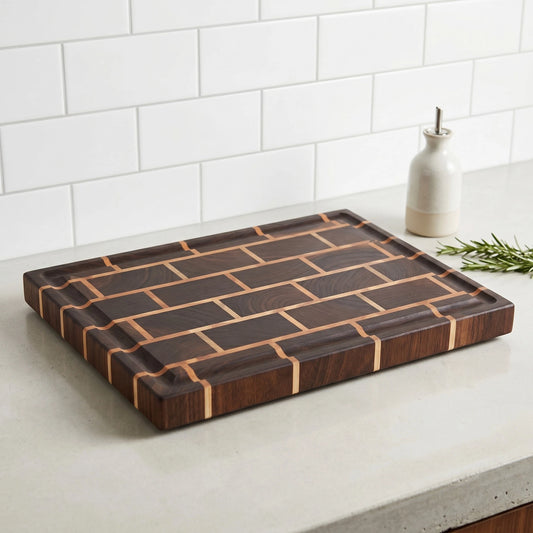 Brick Pattern Cutting Board - End Grain