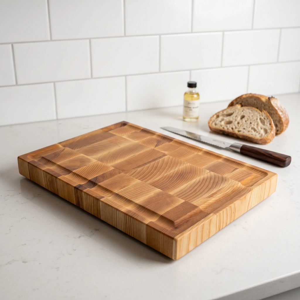 End Grain Ash Cutting Board 14.5”x10”