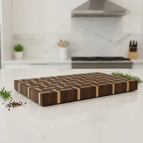 End Grain Cutting Board ZigZag | One of a Kind