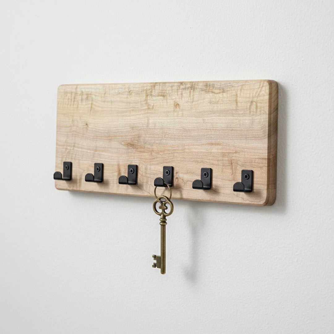 Modern Key Rack | Figured Maple