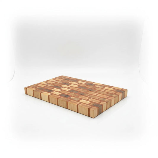 End Grain Brick Pattern Cutting Board | 16"x10"