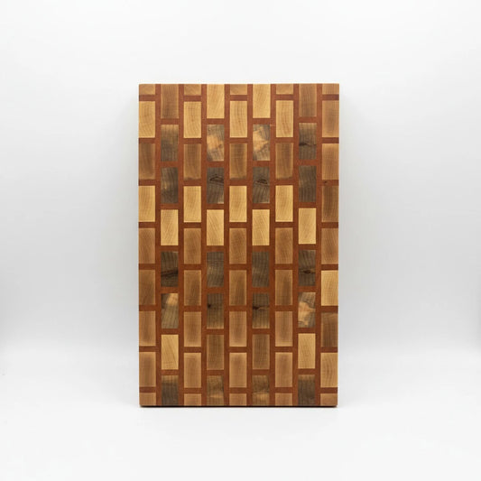 End Grain Brick Pattern Cutting Board | 16"x10"