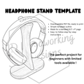 Headphone Stand Template| For Woodworkers