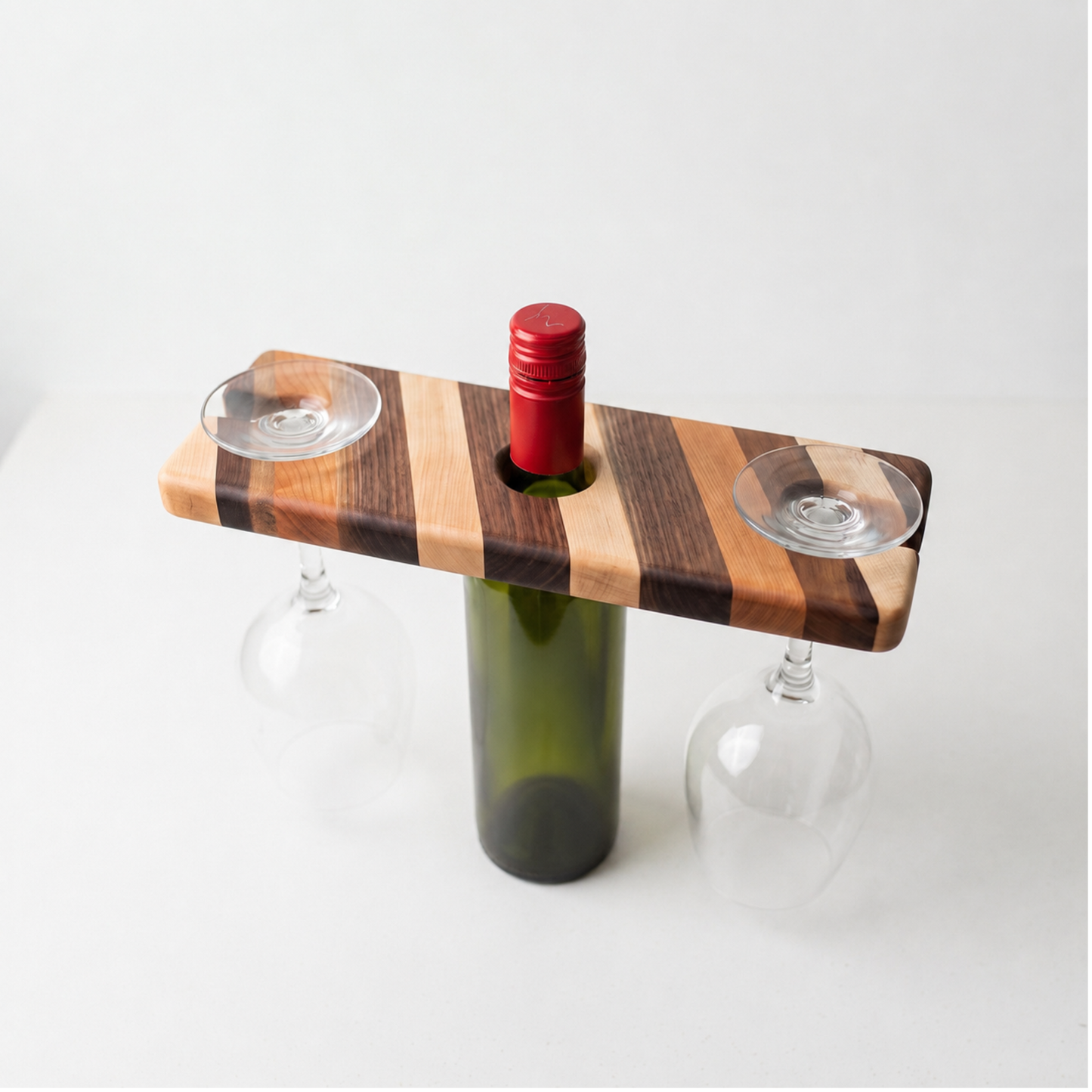 Decorative Wine Caddy Mixed Wood