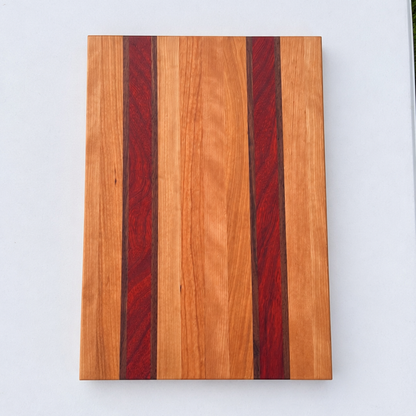Edge Grain Cherry Cutting Board With Accents