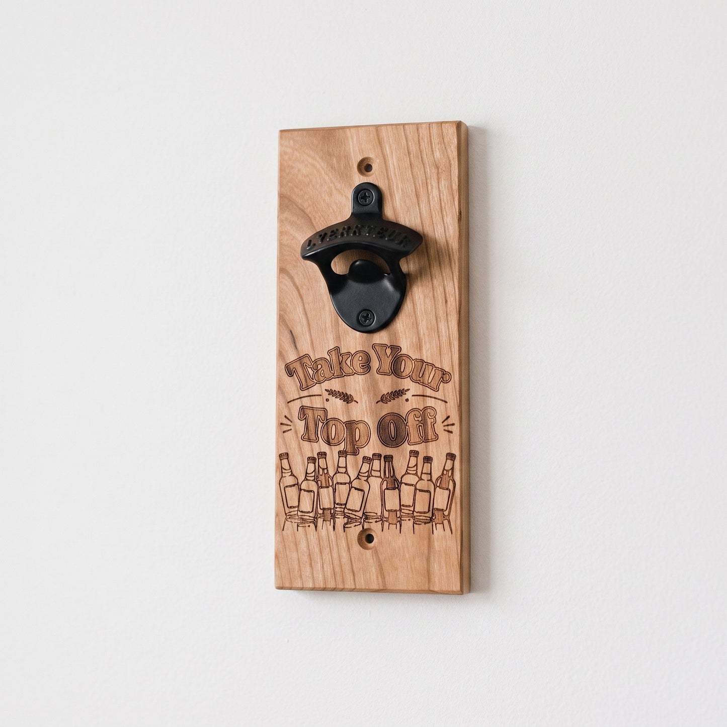 Wall Mounted Bottle Opener Cherry