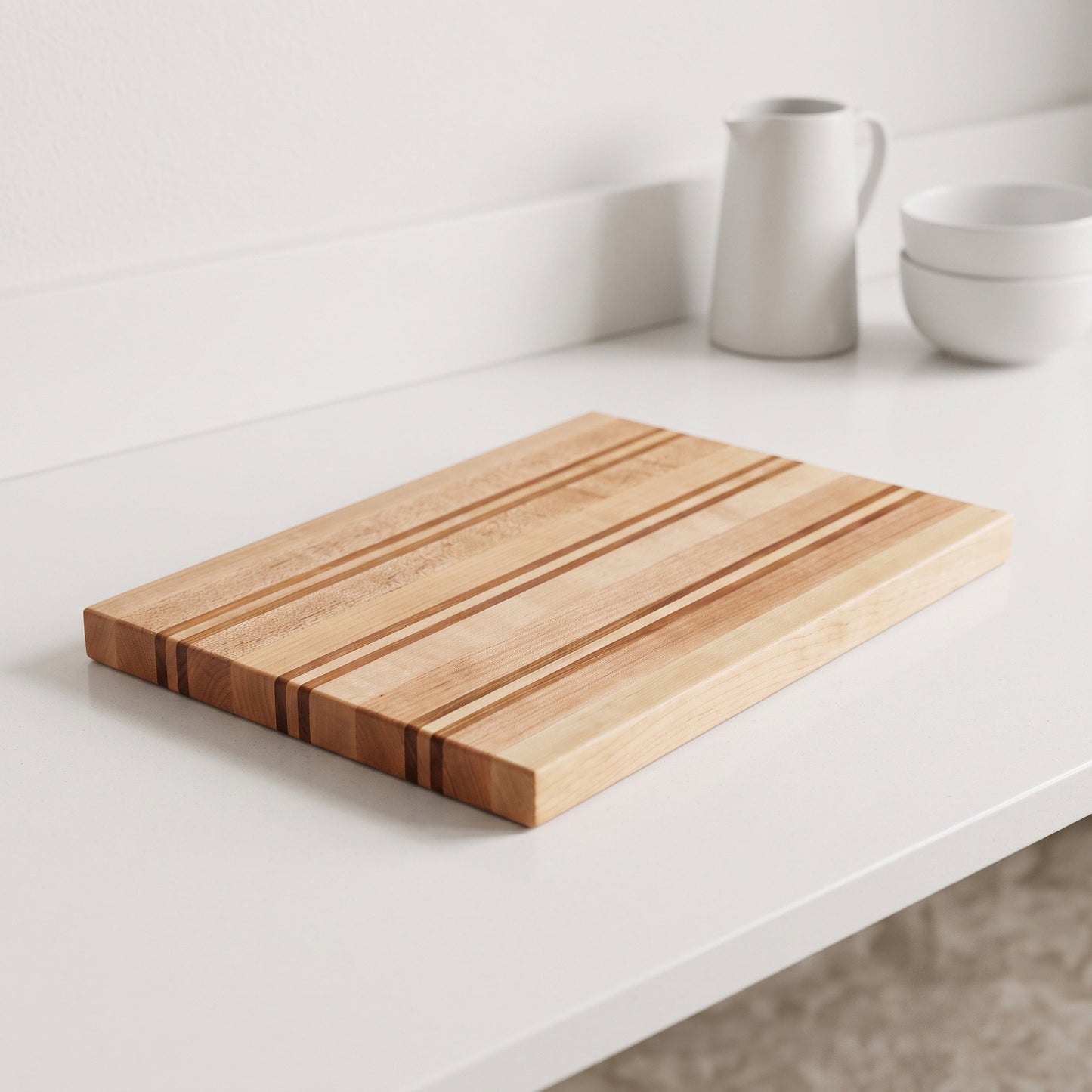 Maple and Cherry Edge Grain Cutting Board